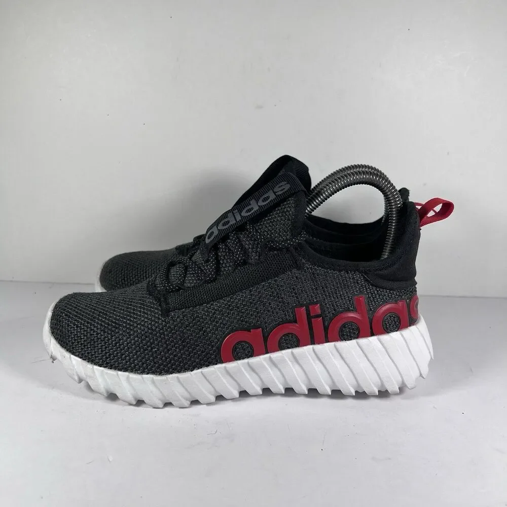 Adidas Kaptir 3.0 Lace Up Back/Red Athletic Shoes Sneakers Youth Size 4 - Picture 3 of 8